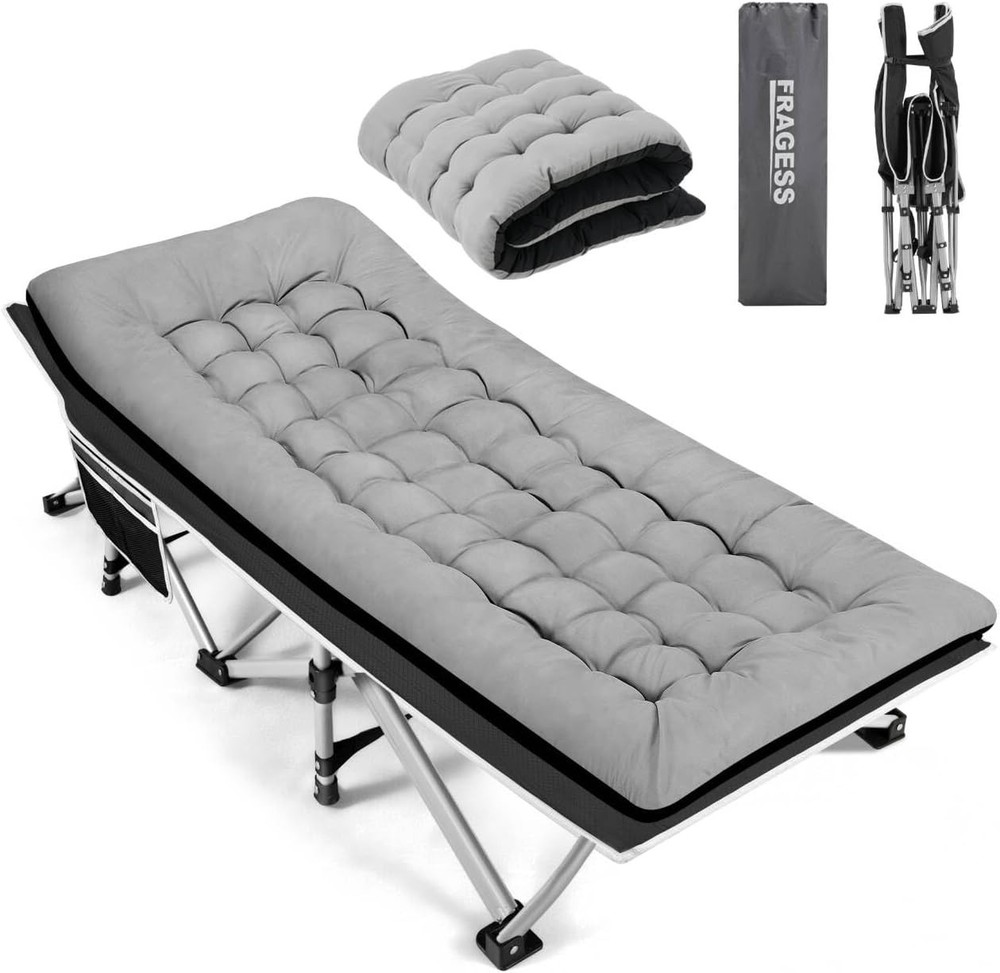 Portable Camping Cot Sleeping Cots Adults 28" Extra Wide Folding Cot Max Load
