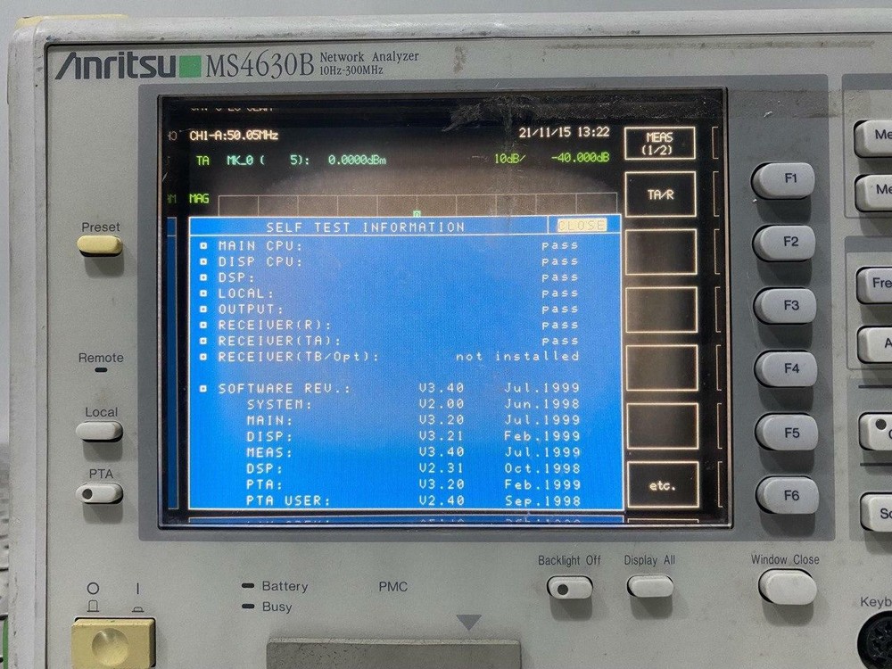 Anritsu MS4630B Network Analyzer 10Hz - 300MHz