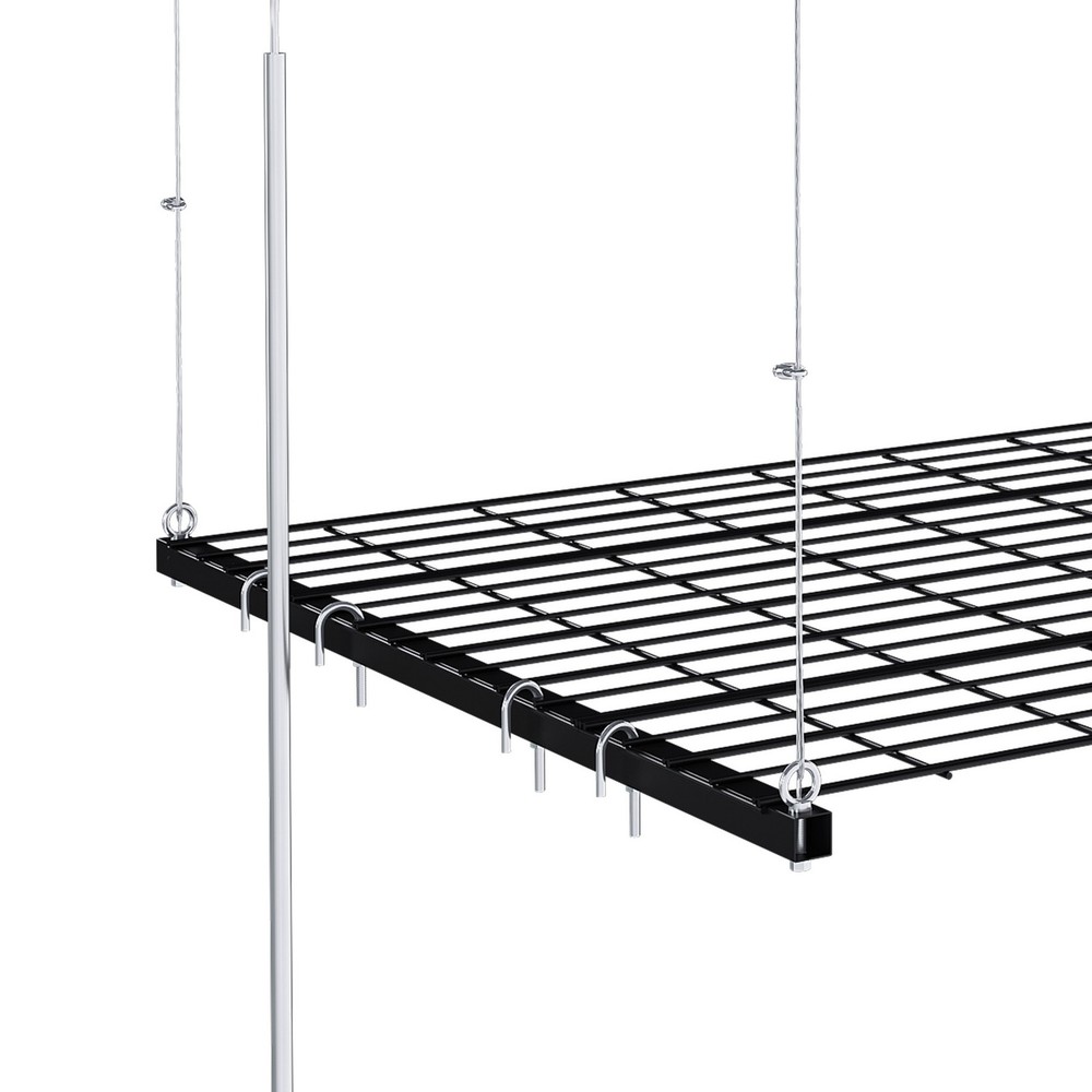 High Ceiling 4x4FT Overhead Garage Lift Platform System Storage Rack Safety Lock