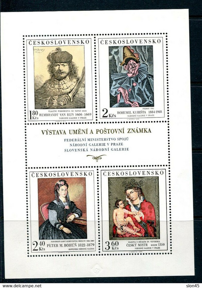 Czechoslovakia 1973 Mini Sheets Mi 2174-7 MNH Art 12936