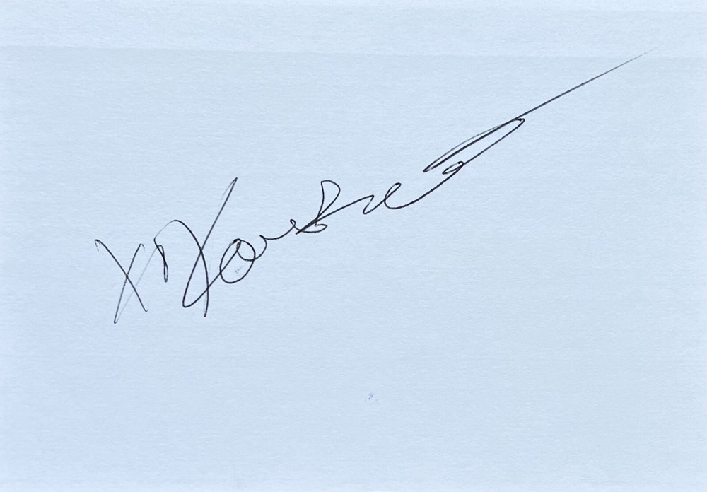 Katrina Bowden Signed In Person 4x6 Index Card In Top Loader - Authentic