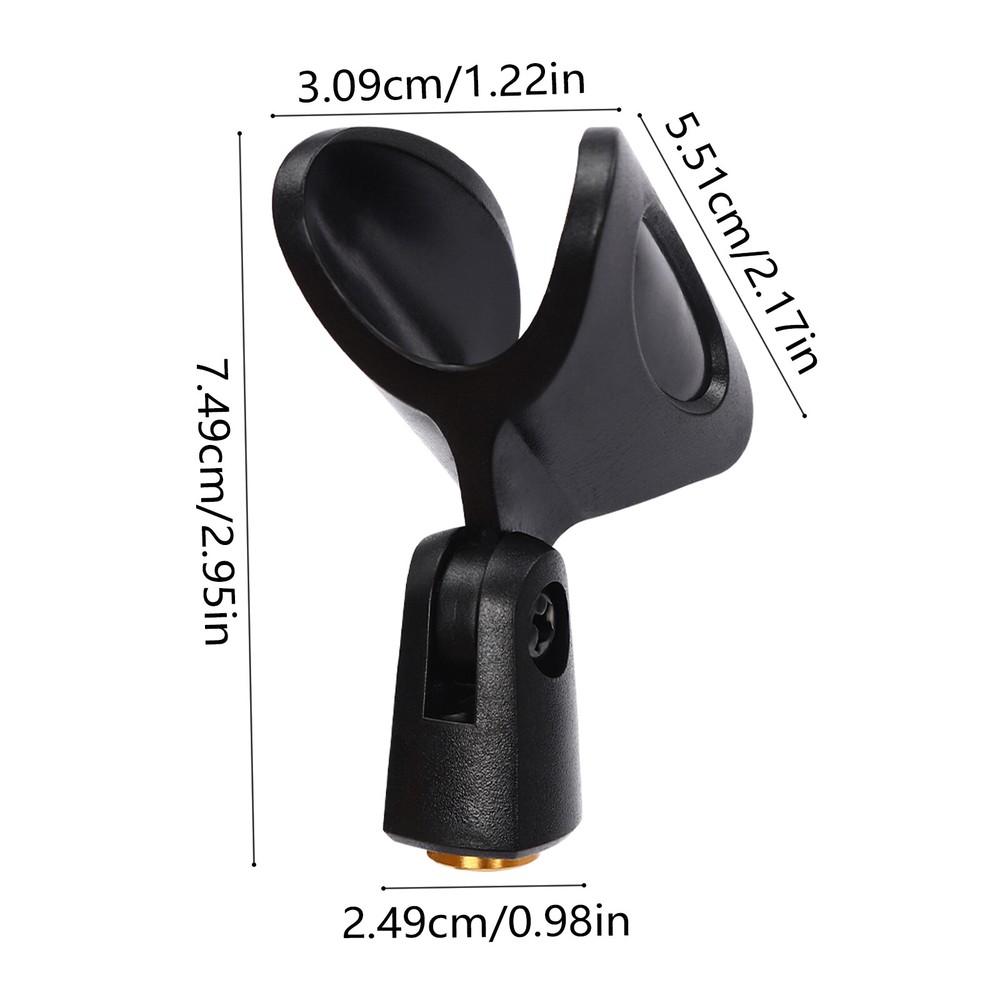 2*Microphone Clips Microphone Mic Clip Holders Universal Microphone Clip Holder
