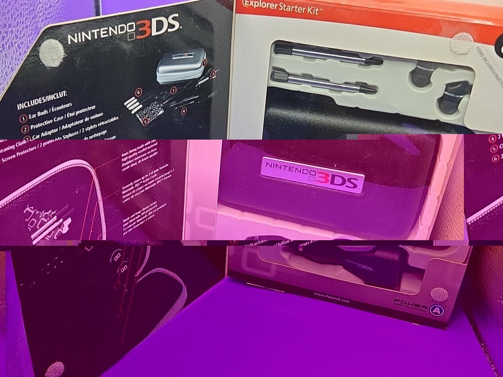 Nintendo 3ds Explorer Starter Kit Silver Case