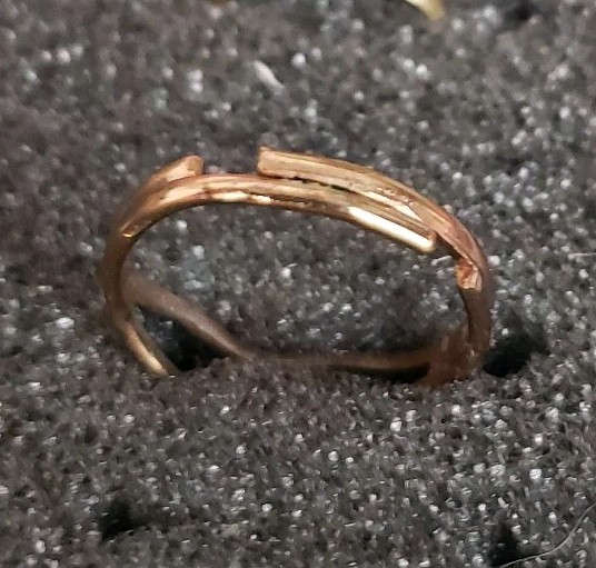 Vintage November Birthstone Adjustable Ring