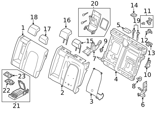 Genuine Ford Armrest Assembly DP5Z-5467112-CD