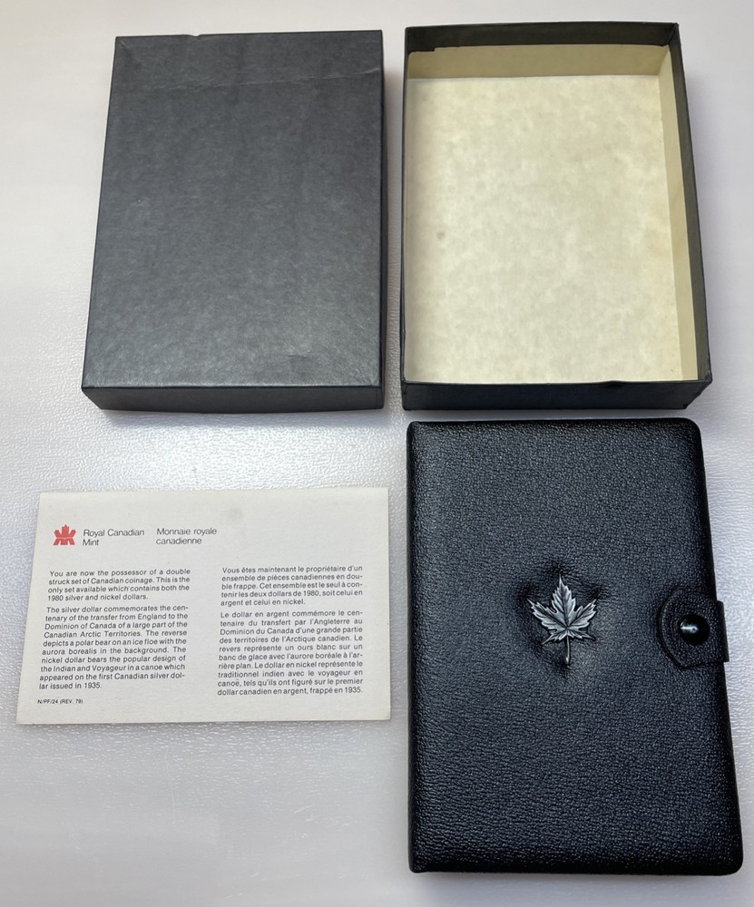 1980 Canada Silver Dollar Proof Set - Polar Bear - All Original Packaging