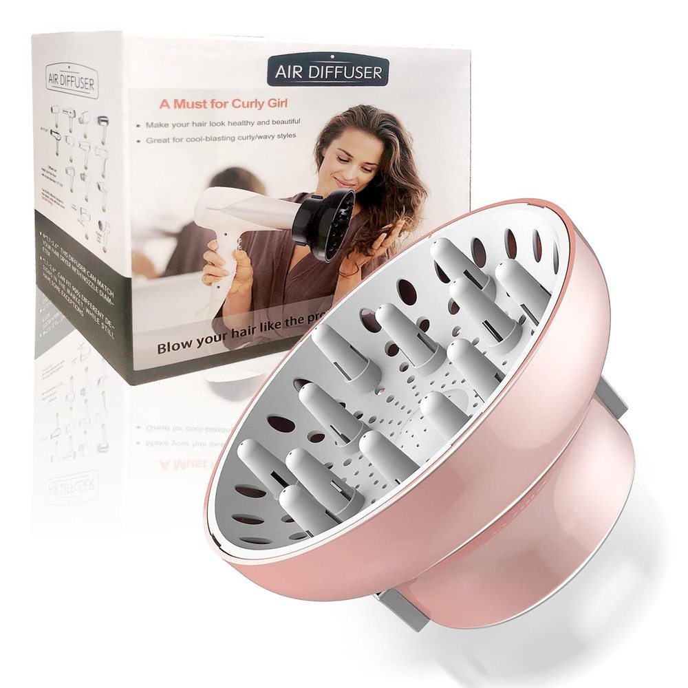 Hair Dryer Diffusers Universal Diffuser Adaptable for Blow Dryers Pink
