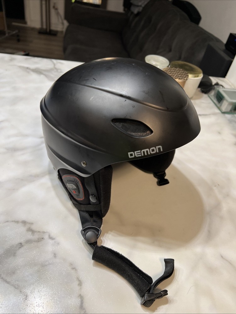 Demon Multi Sport Protection Black Phantom Audio Helmet Size Medium