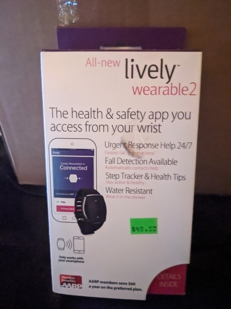 Lively - Lively Wearable2 Mobile Medical Alert Plus Step Tracker