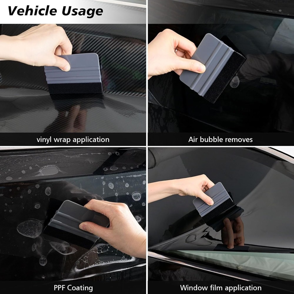 100PCS Felt Squeegee for Vinyl Wrap Bubble Removal Sign Making Car Graphic Tool