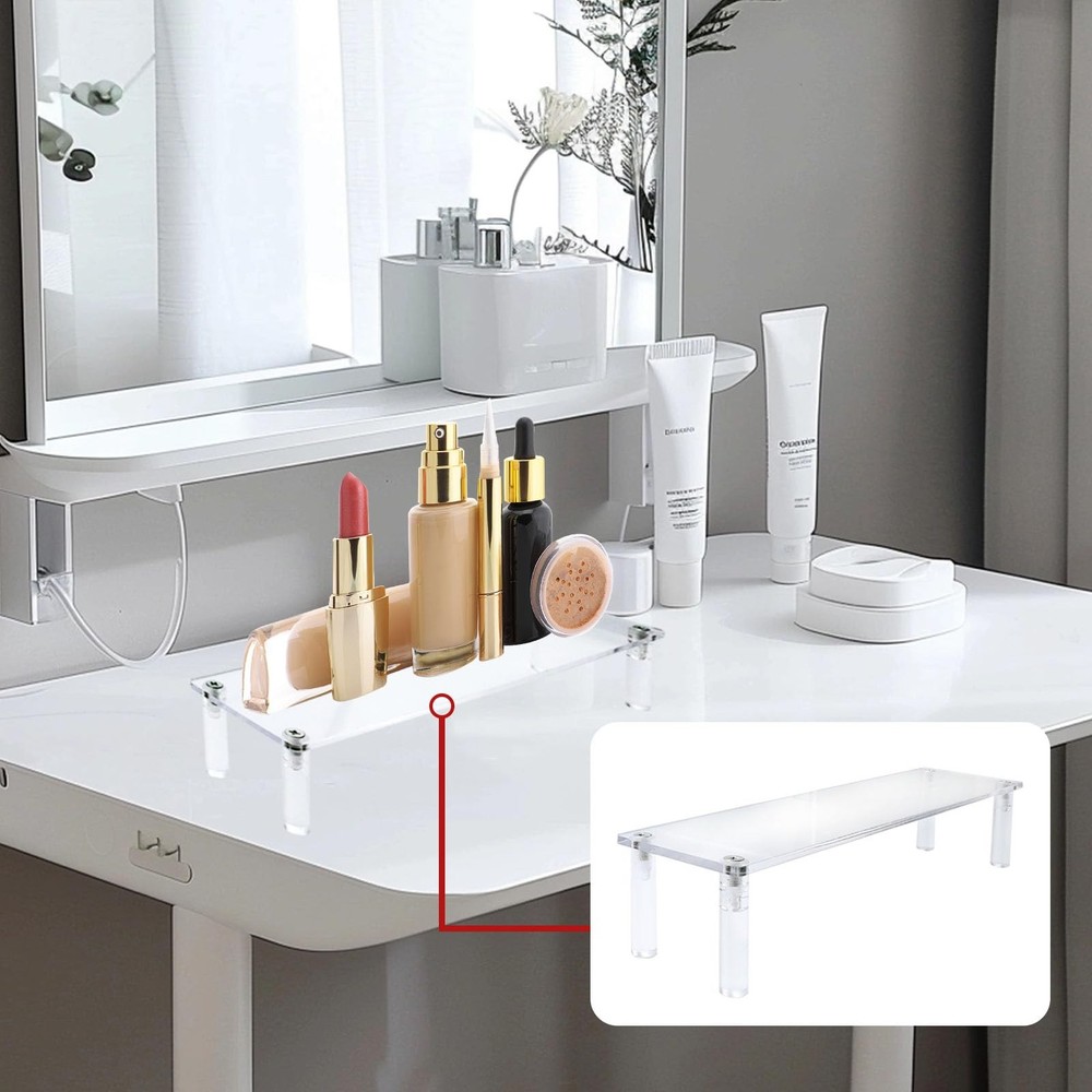 Acrylic Riser Clear Display Risers Stand Tabletop Rectangular Organizer Shelf