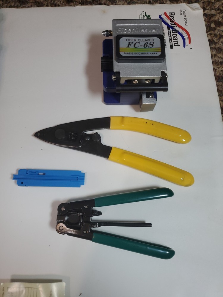 Fiber Optic FTTH Tool Kit FC-6S Cutter Cleaver Optical Power Meter Visual Device