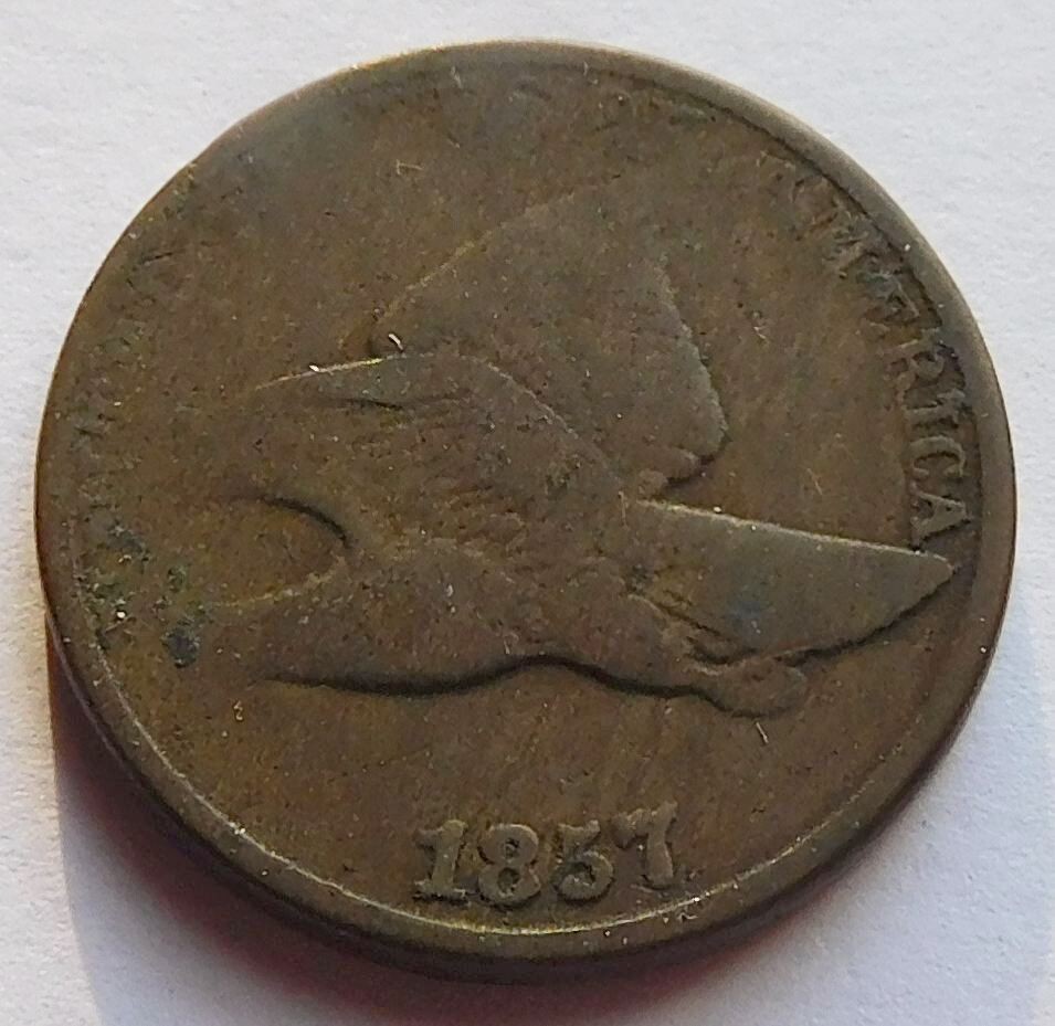 1857 Flying Eagle Cent 1C Penny AG