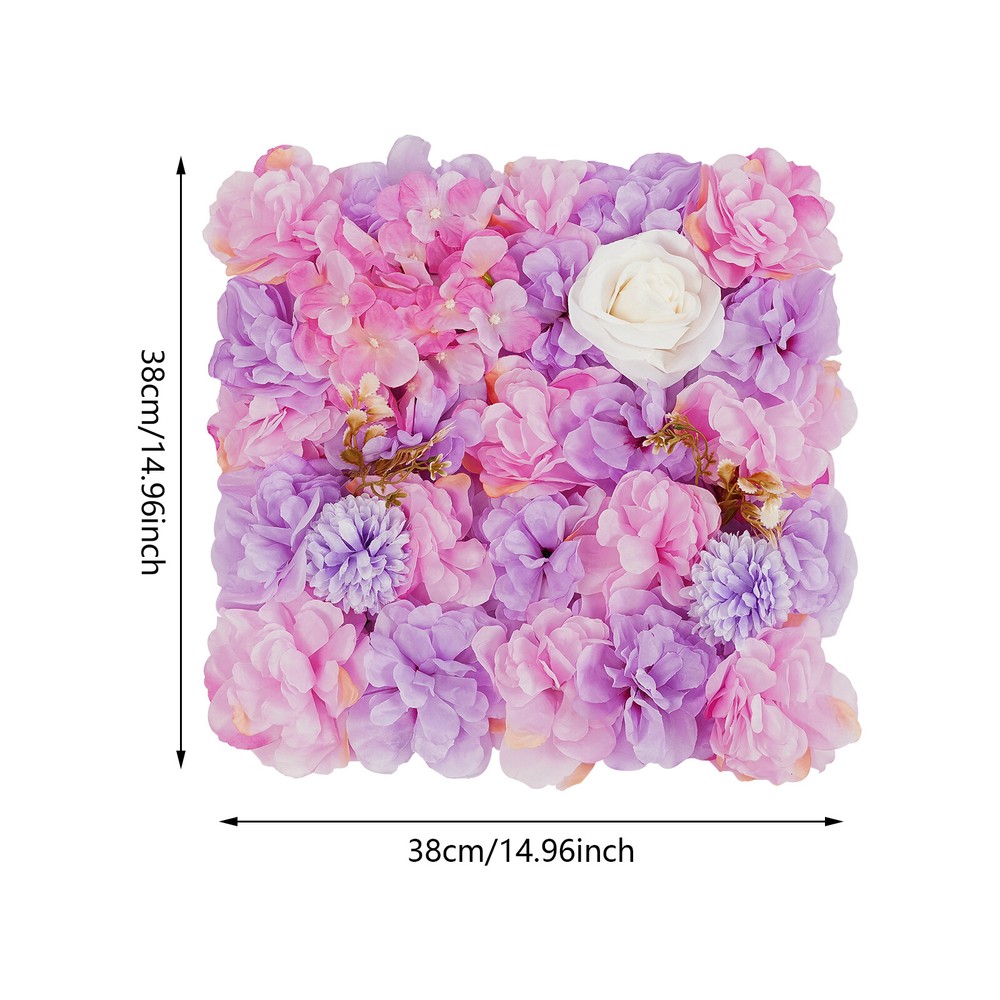12pcs 3D Artificial Flower Wall Panels for Home & Wedding Decor