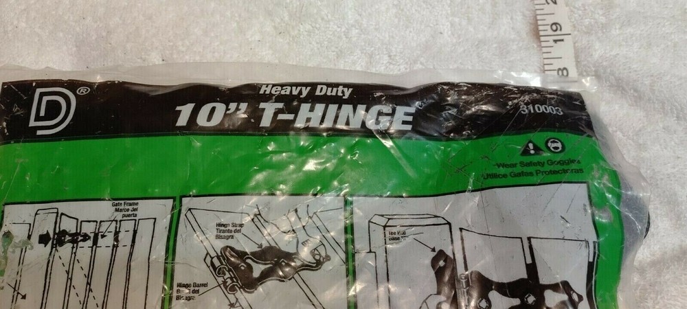 GATE HINGE 10" T-Hinge Non Self-Closing D & D Technologies Heavy Duty