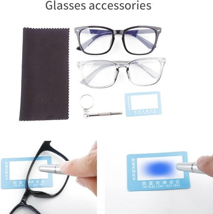 2 Blue Light Blocking Glasses Square Clear Computer Gaming Anti Blue