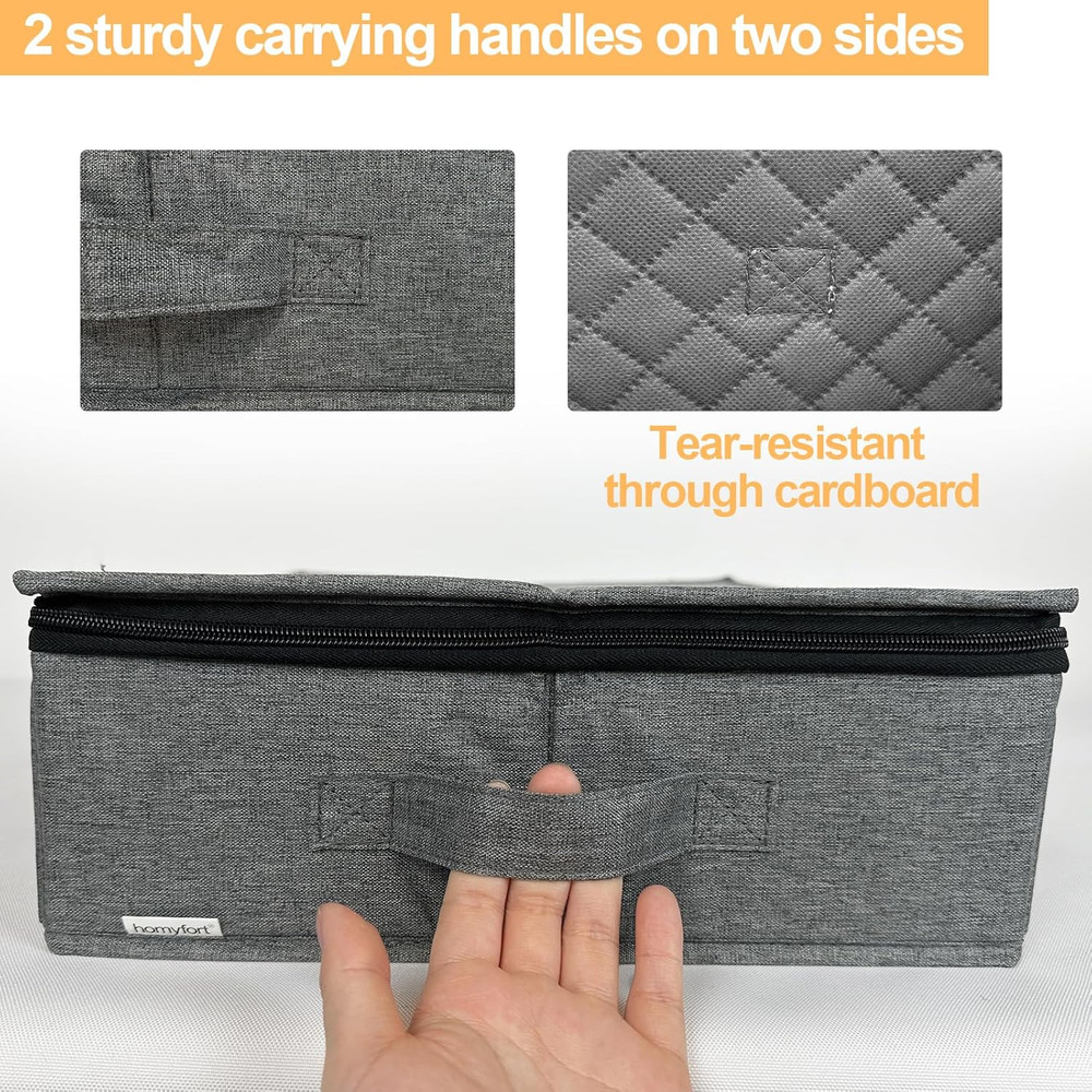 Platter Storage Case - Stackable China Storage Containers Hard Shell with Durabl