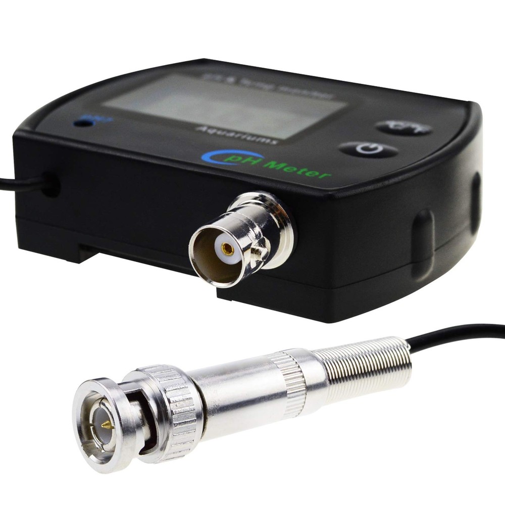 2-in-1 Combo pH & Temperature Meter Water Tester Replaceable BNC pH Electrode fo