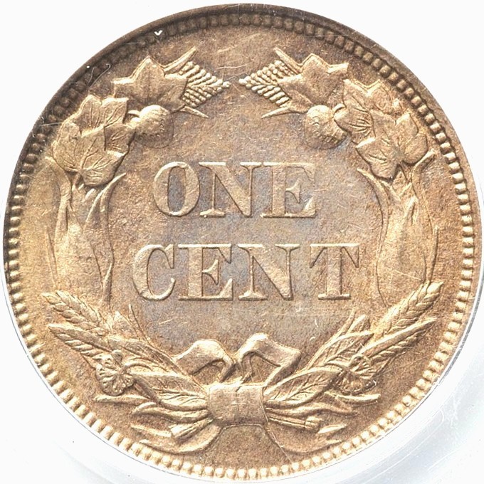Flying Eagle Cent 1858. Small Letters. PCGS MS-63! Nice PQ! Proof-like Surfaces!