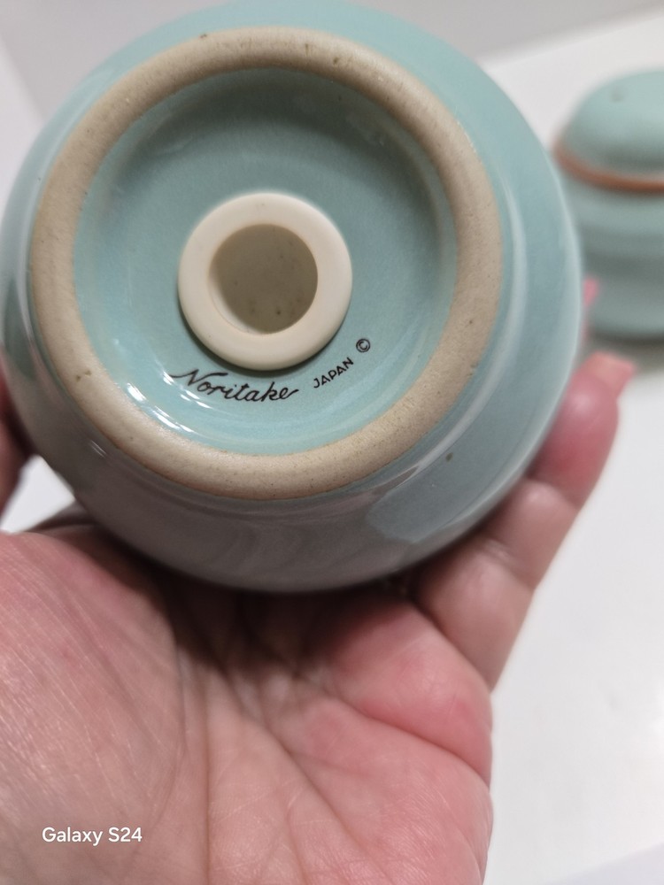Vintage NORITAKE " Boulder Ridge " Pattern Salt And Pepper Shakers- #8674