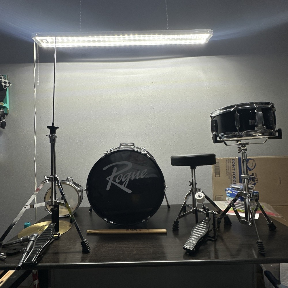 Rogue Lil' Kicker 3-Piece Junior Drum Set Black Pre- Owned