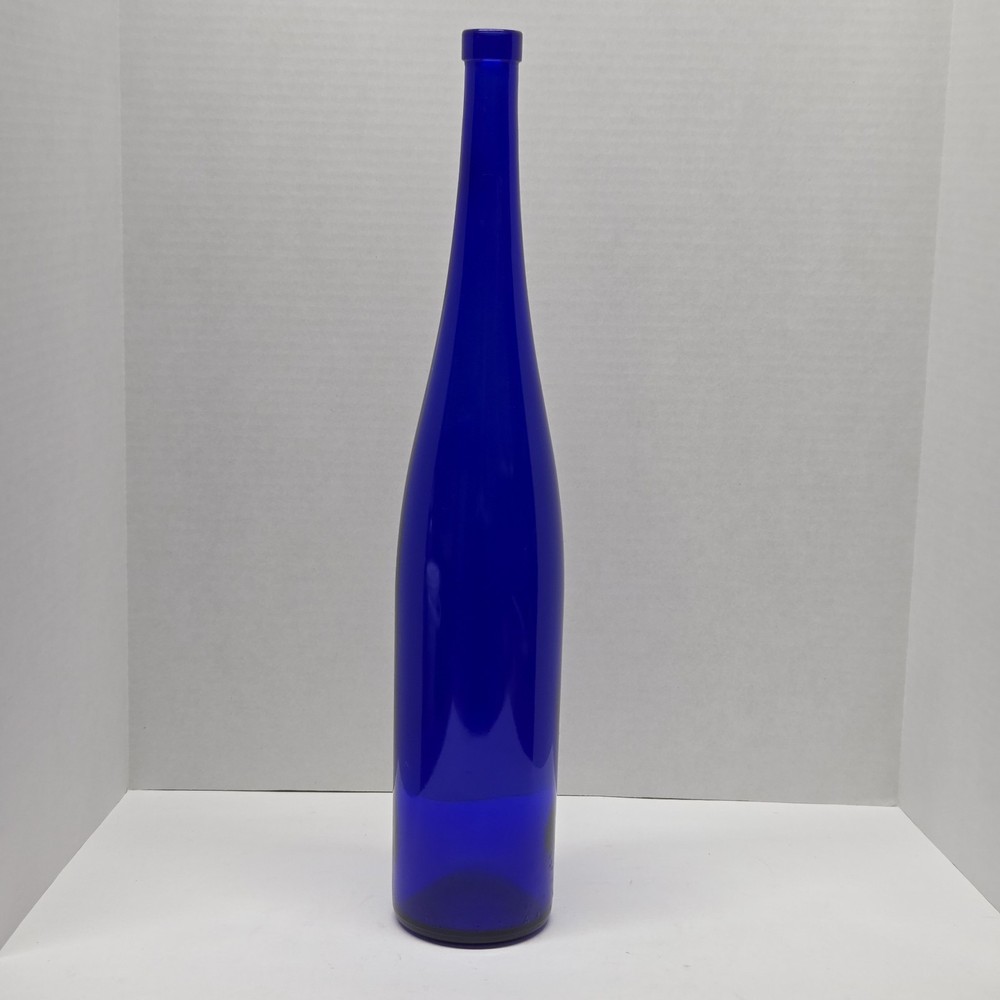 19" Tall Cobalt Blue Glass Bottles(2)