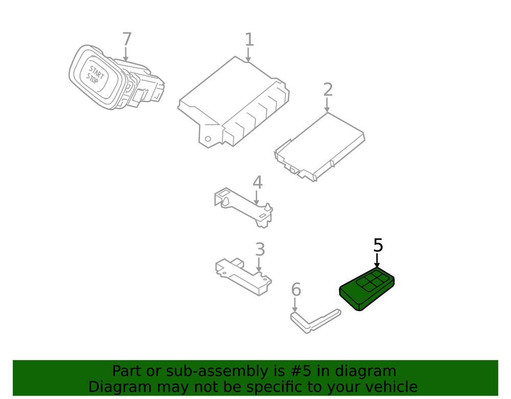 Genuine Volvo Keyless Entry Transmitter 30659637