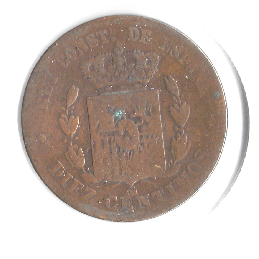 Coin Spain (Kingdom) 10 Centimos 1878 KM675