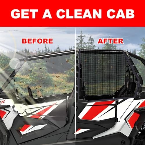 RZR XP4 1000 Window Mesh, Shield Ventilated Protective Door Net Roll Cage