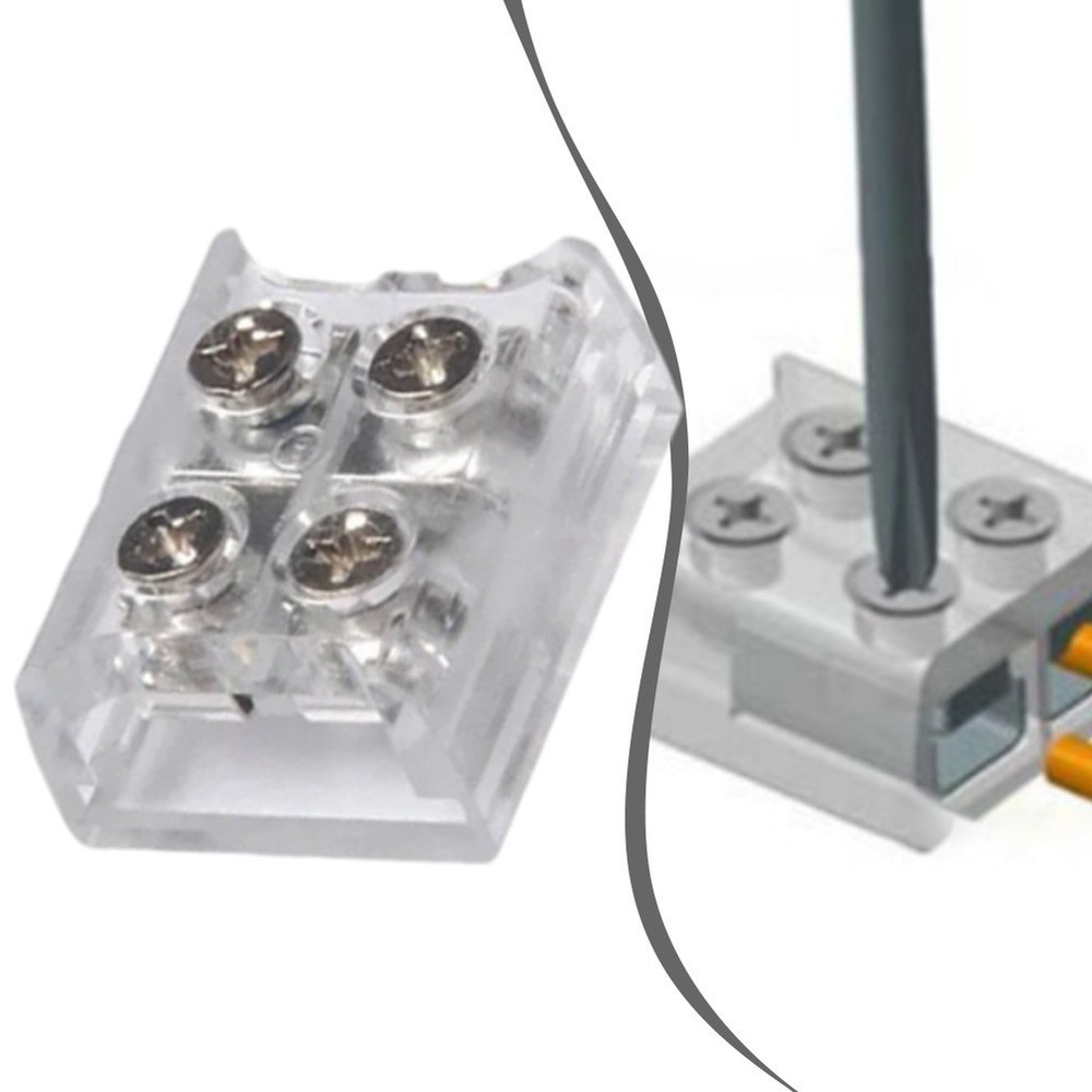 Sleek Transparent LED Tape Light Connector Set with User Friendly Features