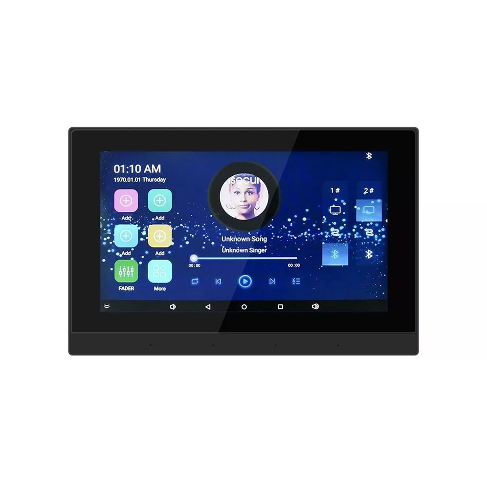 7’’ Touch Screen Wall Amplifier Stereo Audio Background Music WiFi Bluetooth