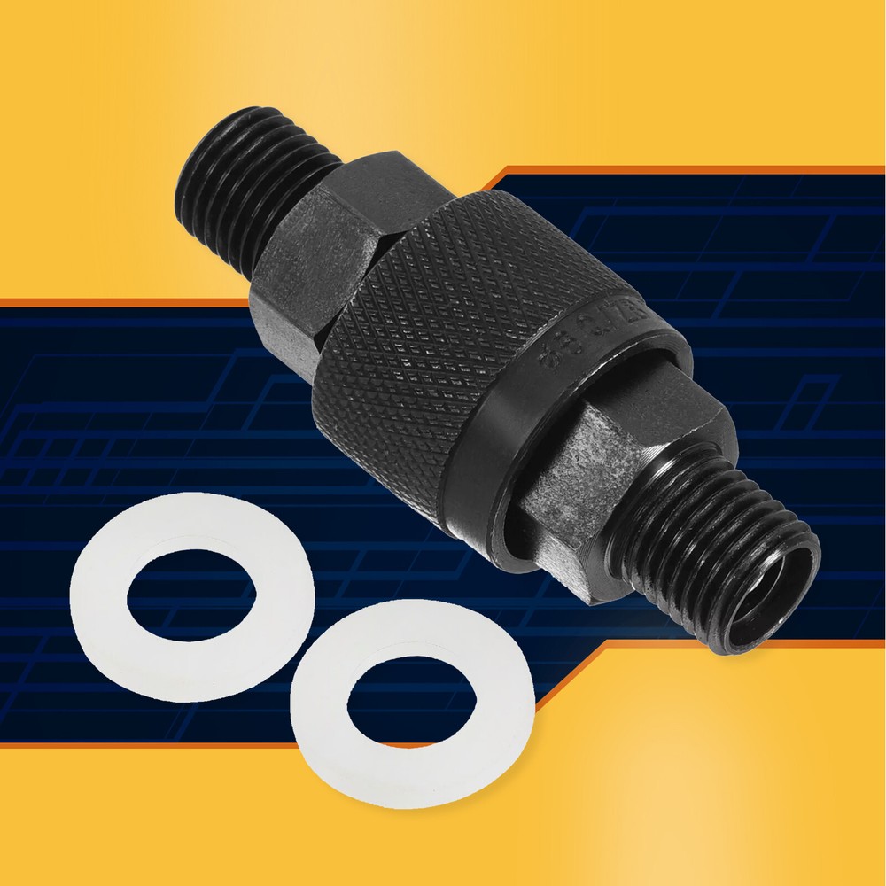 Hydraulic Quick Connect Coupler Set M14x1.5mm Male Pipe Fitting Black Durable