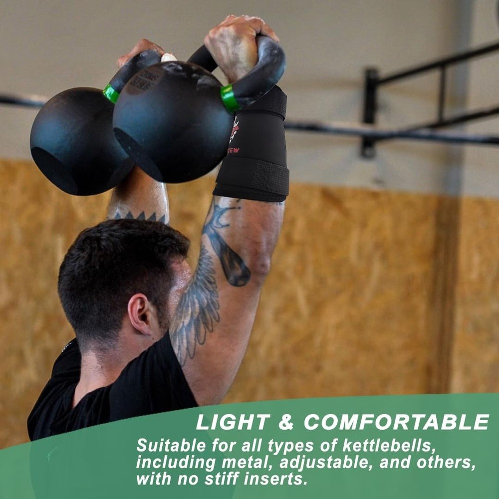 Kettlebell Wrist Guards Adjustable Straps Comfortable Fit 7mm Protection Covers
