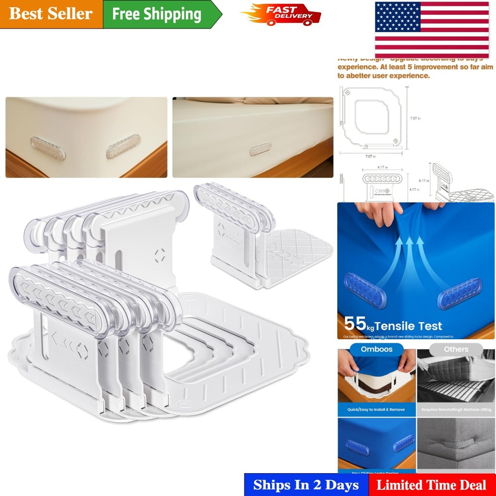 Secure Bed Lock Sheet Holders for All Sizes - Easy Installation & Sleep Comfort