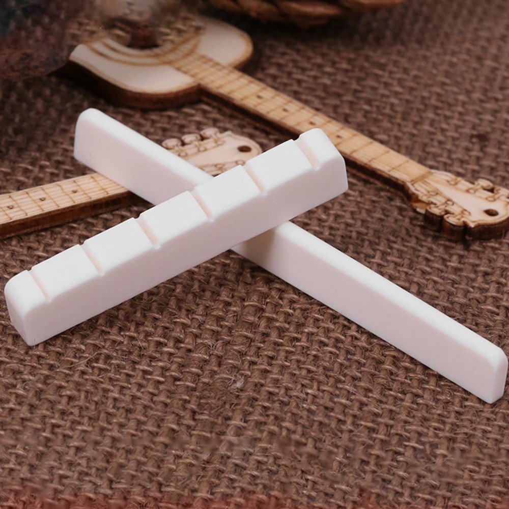 6 String Bone Classical Guitar Bridge Saddle and Nut Replacement Parts 80mm 52mm