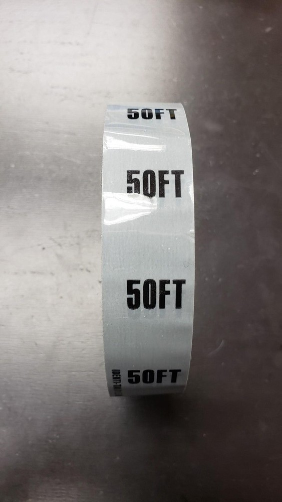 Cable Length "50FT" Printed Tape