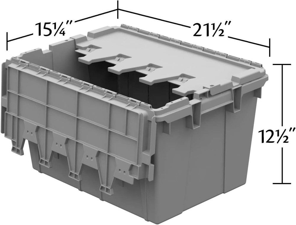 AC2115120201000 Industrial Plastic Stackable Storage KeepBox Tote Container W/