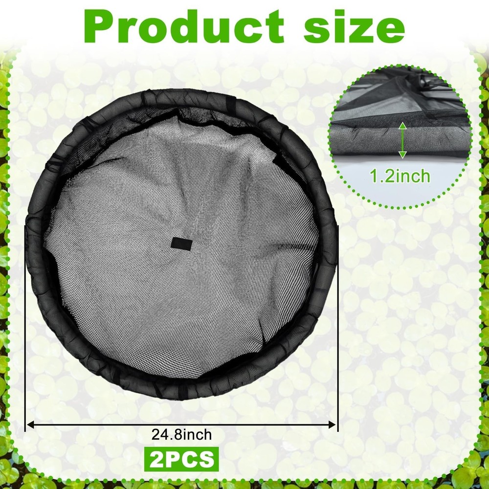 2Pack Round Floating Flora Fish Barrier Floating Island Plant Protector Float...