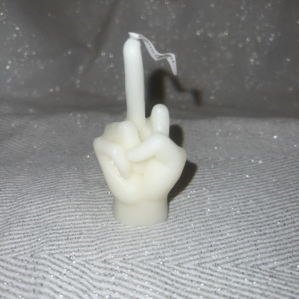 “Flipping The Middle Finger” Candle 4”