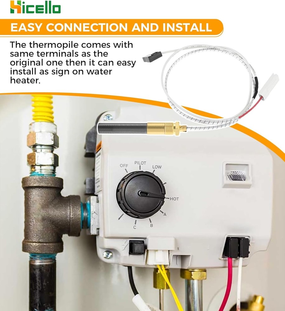 Gas Minivolt Thermopile Generator Replacement for Bradford White,17/26 Honeywell