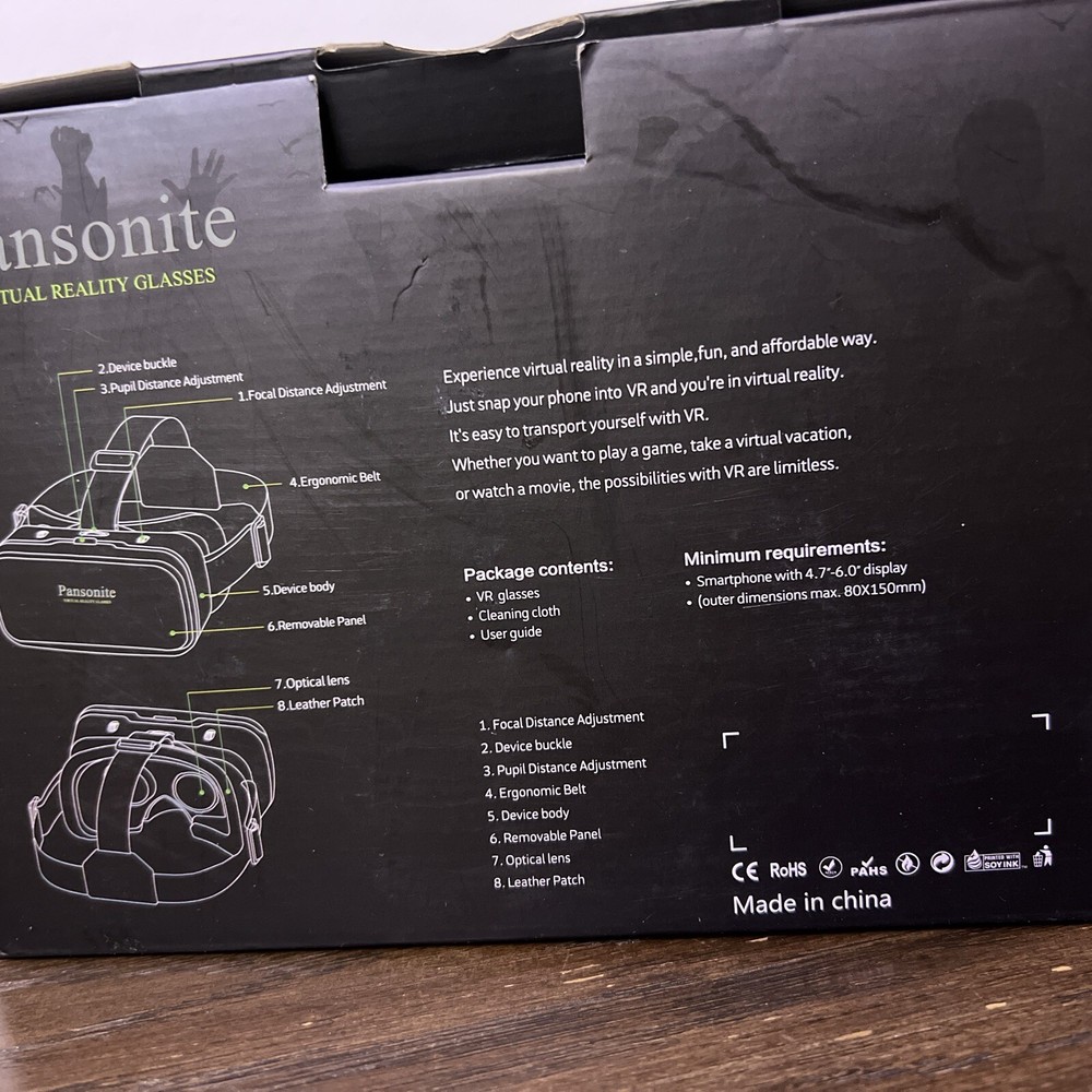 Virtual Reality 3D Glasses Pansonite