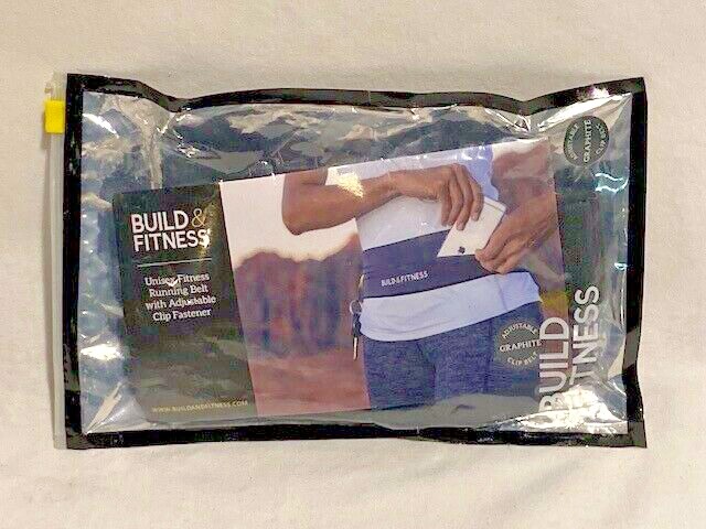 Running Belt – Adjustable Waist Pack, Slim, Comfortable with Secure Graphite