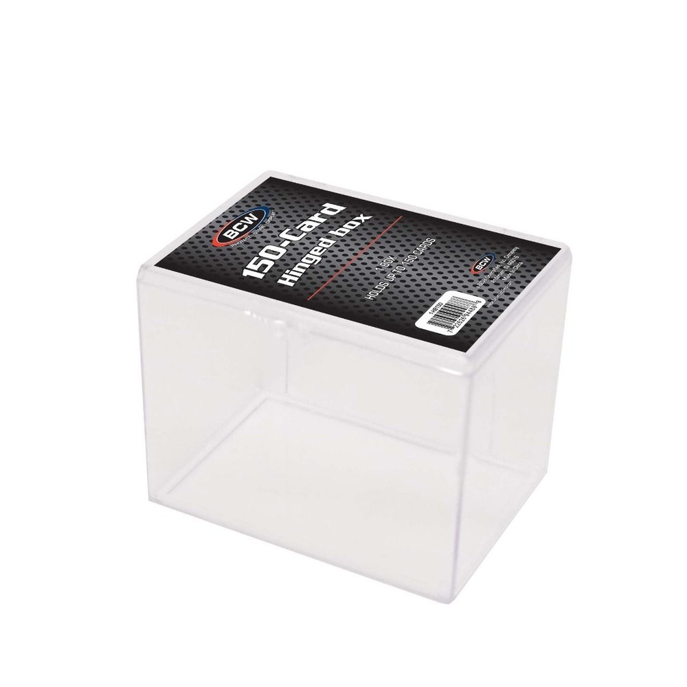 6 BCW Hinged Trading Card Boxes. Holds 150 Standard Sized Cards.