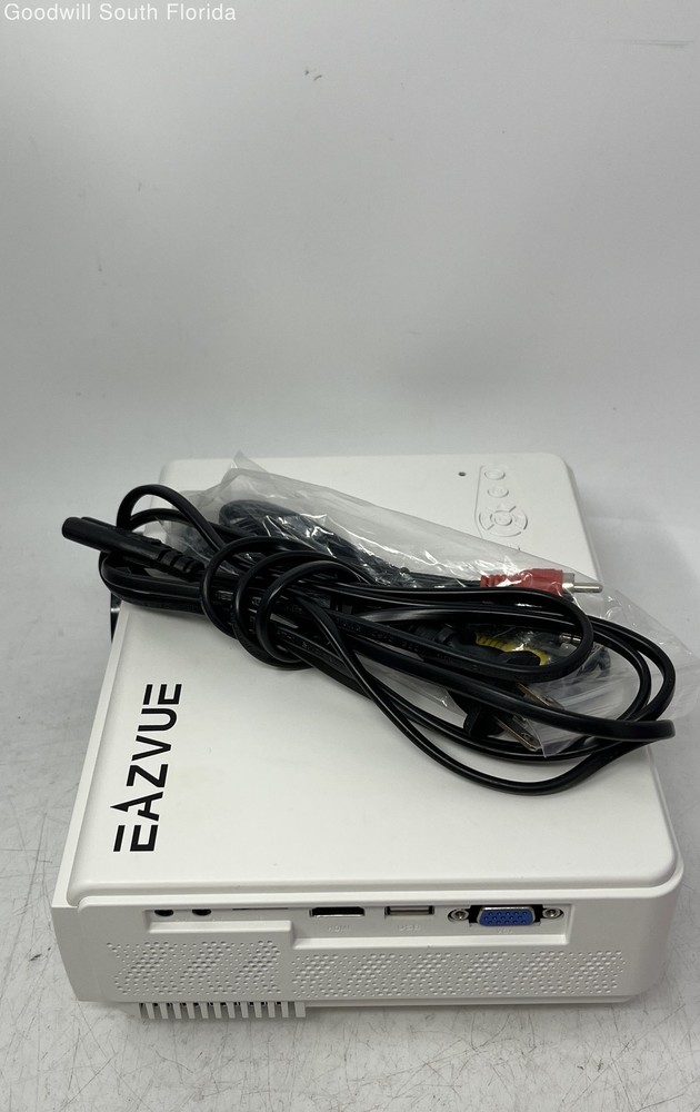 Eazvue Model E1 White Video Home Theater Projector With Cable Not Tested