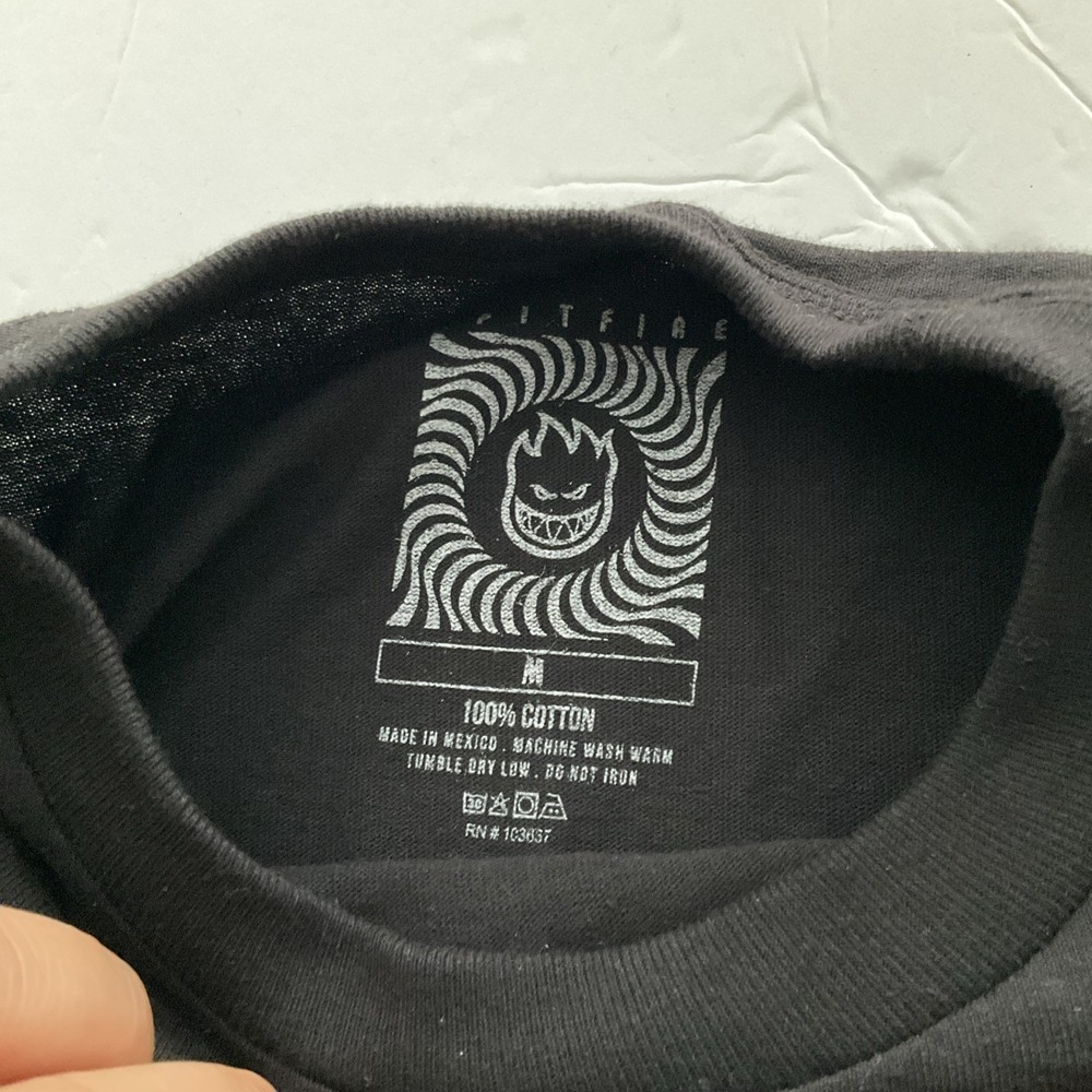 USED MEDIUM tee Spitfire Skateboard T Shirt Flame