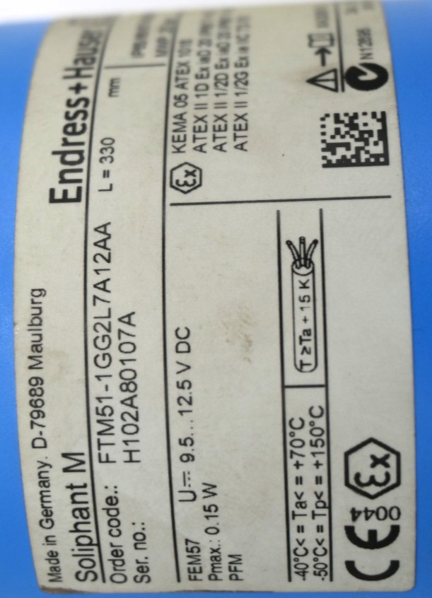 ENDRESS+HAUSER FTM51-1GG2L7A12AA SOLIPHANT M - NEW WITHOUT BOX