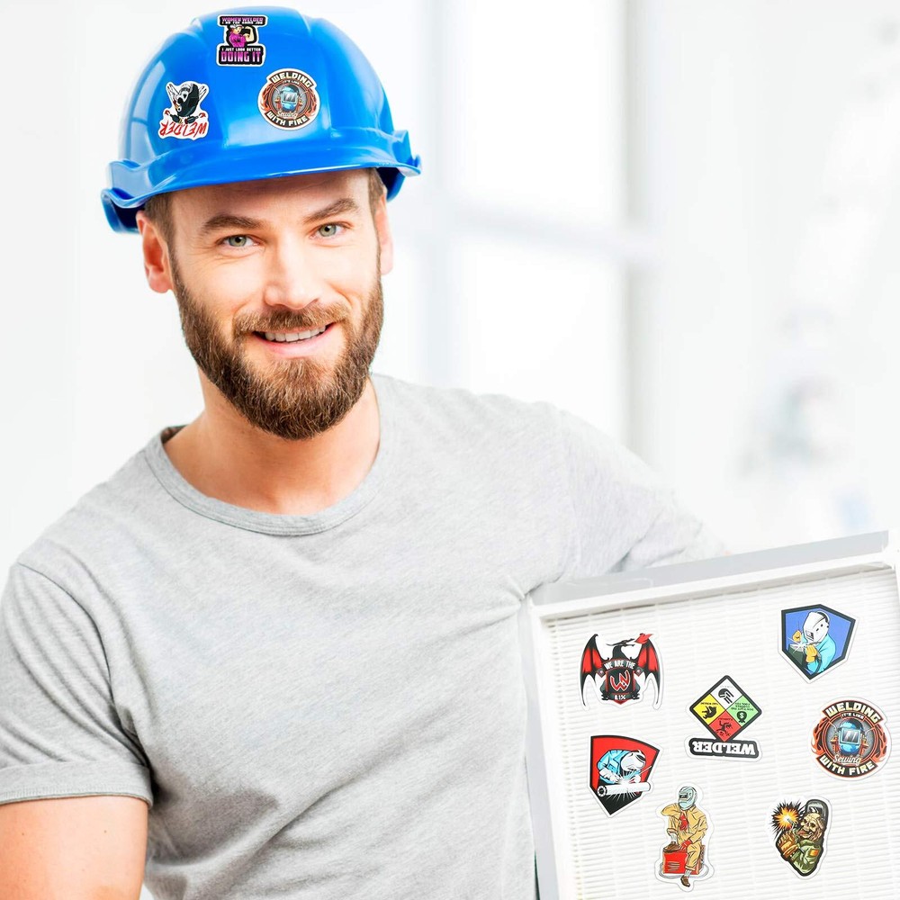 100‑Piece Welding Stickers for Hard Hats Toolboxes & Workers