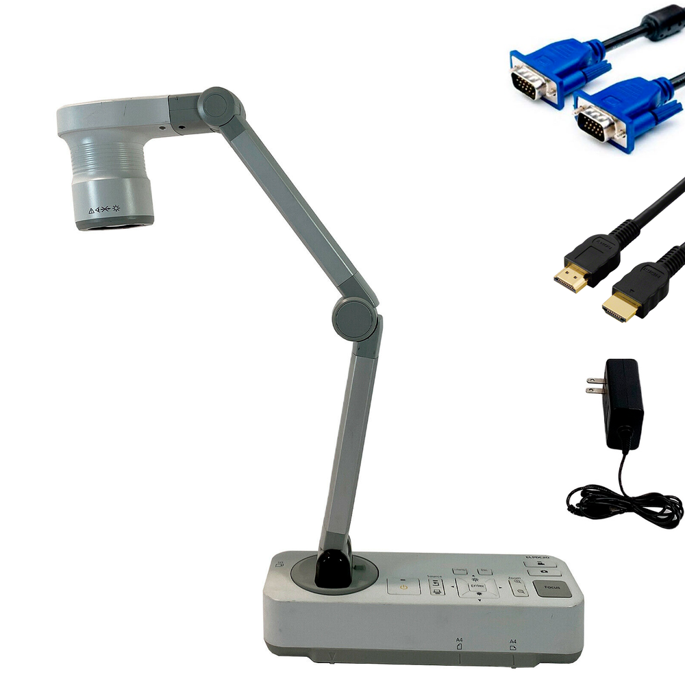 Epson ELPDC20 Document Camera 120x Total Zoom Visualiser USB VGA HDMI w/Bundle