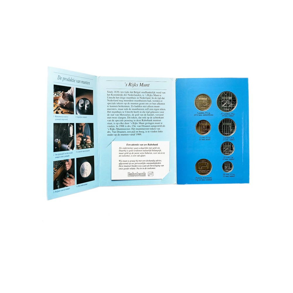 Netherlands 1991 coins Rabobank Mintset in folder