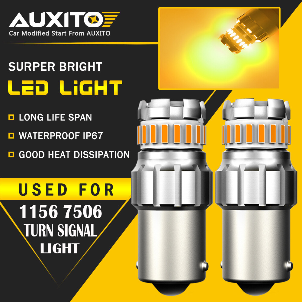 AUXITO 1156 Amber LED Turn Signal Light Bulb Error Free Anti Hyper Flash 2F EOA
